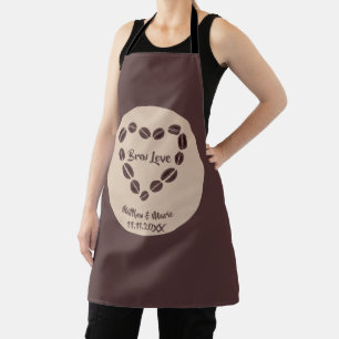 Tablier Brew Love Coffee Bean Heart