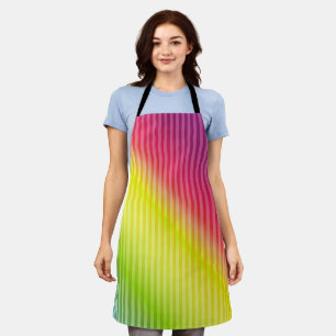 Tablier Bright neon fluorescent dégradé arc-en-ciel ombre 