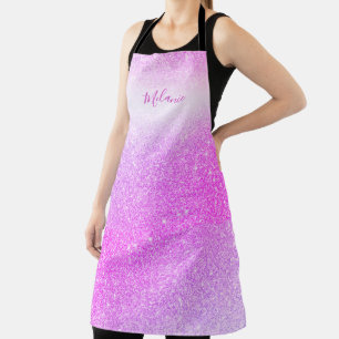 Tablier Brillant Parties scintillant rose chaud glam perso
