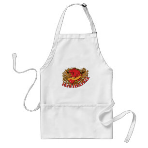 Tablier briseur de coeur rouge tatouage style art