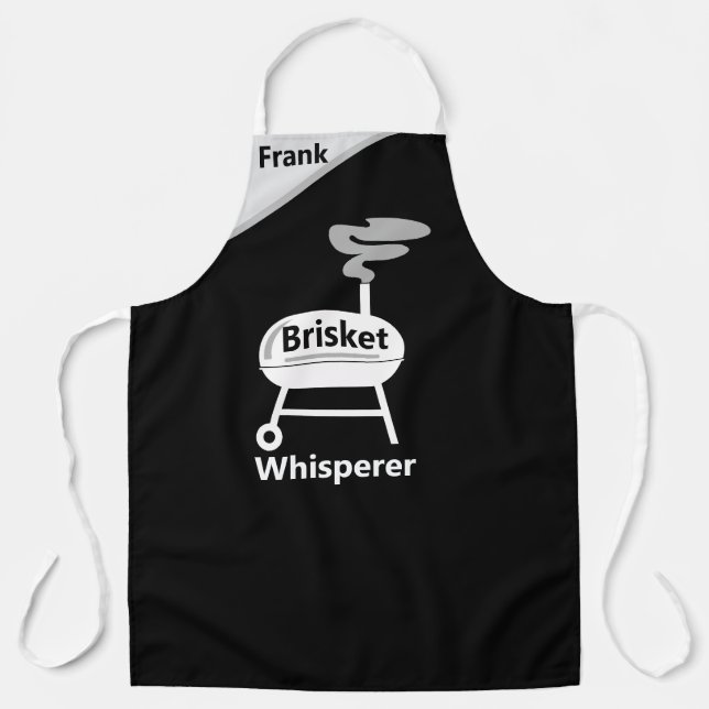 Tablier Brisket Whisperer Apron - Design magique fumeur (Recto)