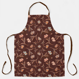Tablier Brown Autumnal Liberty Floral Pattern Classal Fall