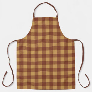 Tablier Brown sur les chèques En vichy Brown