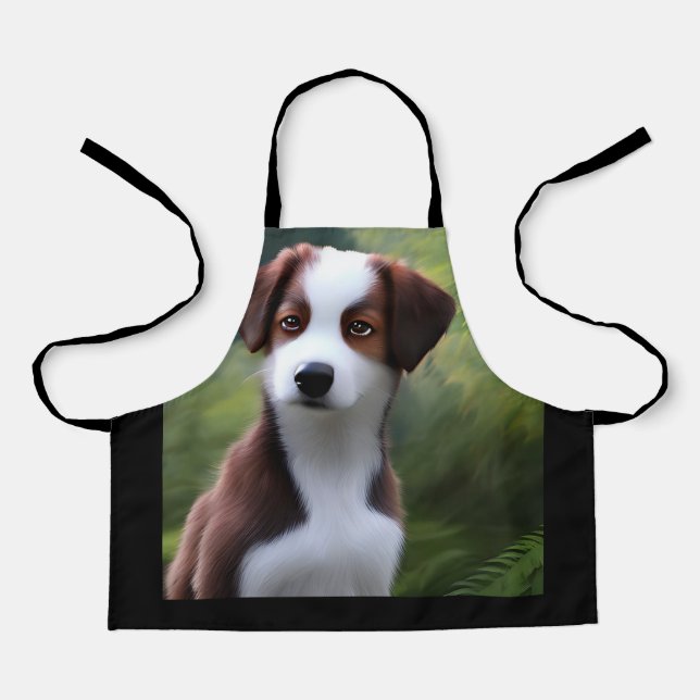 Tablier Bruce The Border Collie Puppy, Apron (Recto)