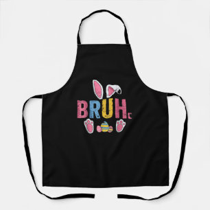 Tablier Bruh Bunny Pâques mignonne mème pour les enfants _