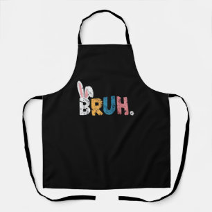 Tablier Bruh Bunny Pâques mignonne mème pour les enfants _