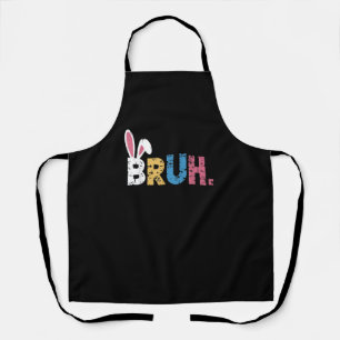 Tablier Bruh Bunny Pâques mignonne mème pour les enfants _