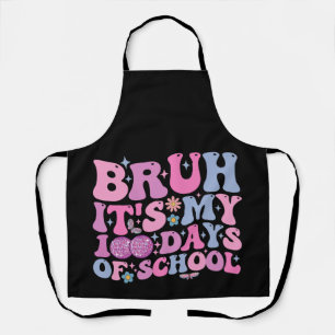 Tablier Bruh C'est mon 100 jours de l'école de papillon Di