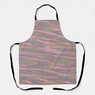 Tablier Brun rosé, rose délavé, camouflage brume de montag