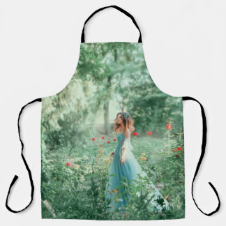 Tablier Brunette Princess : Aquarelle de la forêt de fées