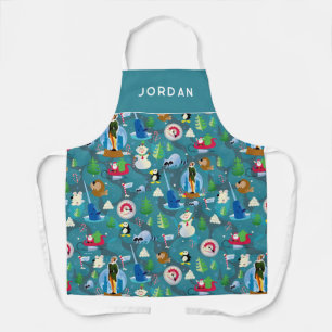 Tablier Buddy l'elfe et personnages Motif Turquoise