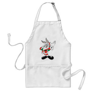 Tablier BUGS BUNNY™ Père Noël faisant signe