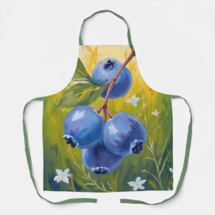 Tablier Buisson de myrtille Peinture aquarelle de fruits
