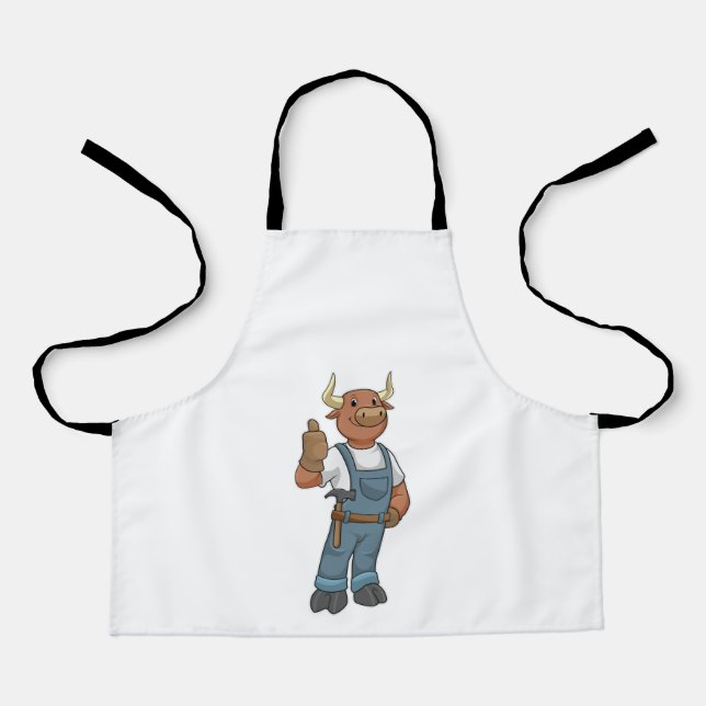 Tablier Bull comme Handyman avec Hammer (Recto)