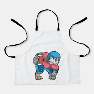 Tablier Bulldog at Sports with Football & Helmet