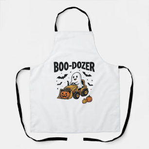 Tablier Bulldozer fantôme de Halloween Boo-Dozer Design_1