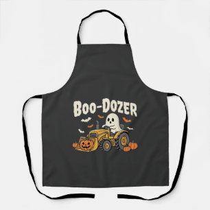 Tablier Bulldozer fantôme de Halloween Boo-Dozer Design_1