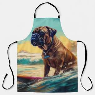 Tablier Bullmastiff Beach Surfing Peinture