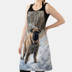 Tablier Bullmastiff Qu'il neige Noël