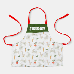 Tablier Bunnies & Canards sur le Motif de ferme