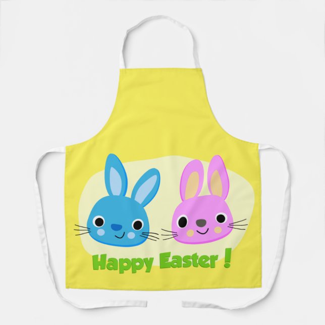TABLIER BUNNIES "HAPPY EASTER" (Recto)