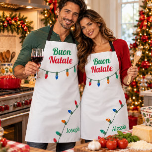 Tablier Buon Natale Lumières de Noël