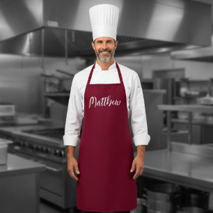 Tablier burgundy color - personalized