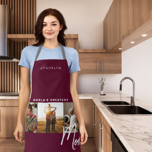 Tablier Burgundy moderne Trois Cuisines photo Apron