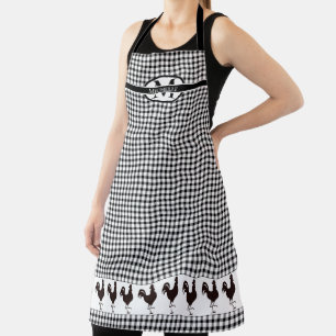 Tablier BW Buffalo Checks Motif Monogramme  Coq