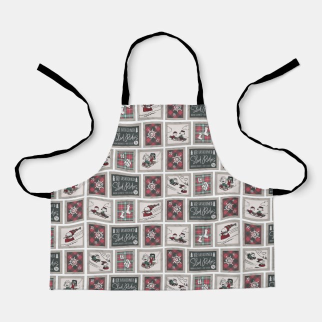 Tablier cacahuètes | Ancien Motif de traîneau (Recto)