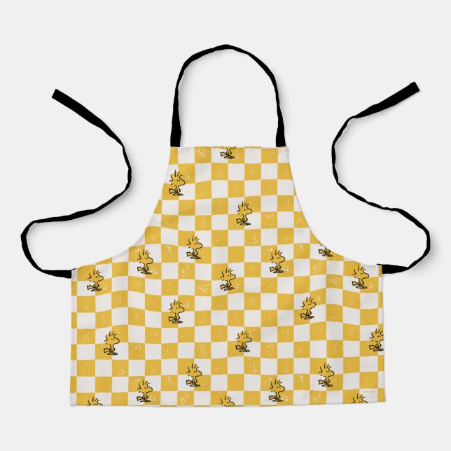 Tablier cacahuètes | Drapeau À damiers bois (Recto)