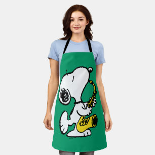 Tablier cacahuètes Lecteur Snoopy Saxophone