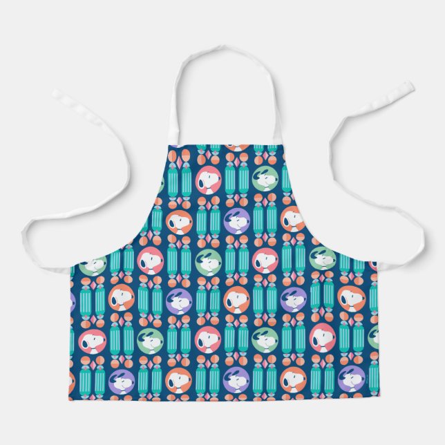 Tablier cacahuètes | Snoopy Dark Blue Deco Dreams Motif (Recto)