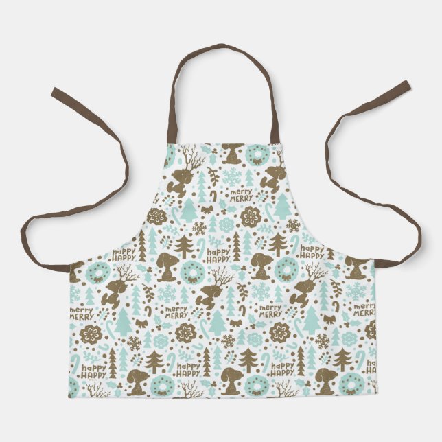 Tablier cacahuètes | Snoopy Frosty Motif de Noël (Recto)