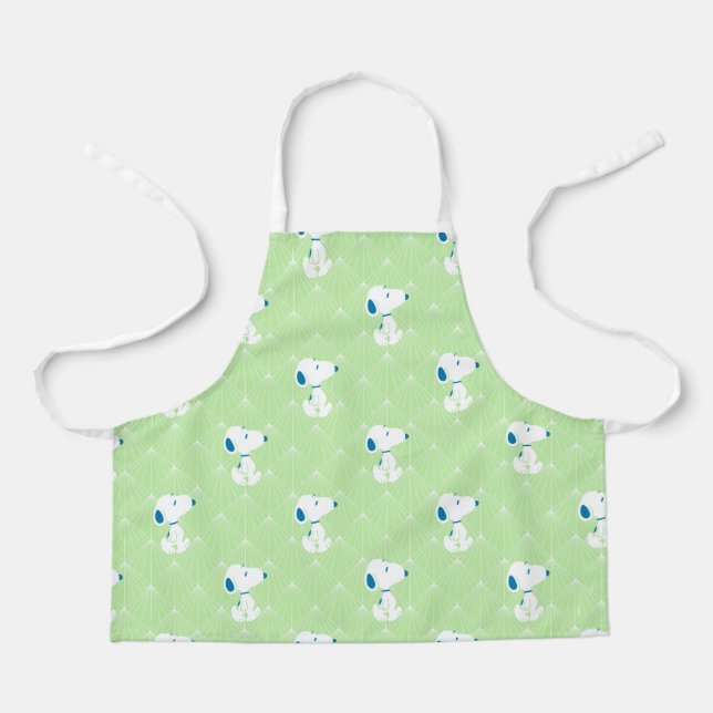 Tablier cacahuètes | Snoopy Green Deco Dreams Motif (Recto)