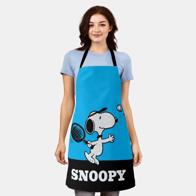 Tablier cacahuètes | Snoopy Joue Au Tennis (Porté)