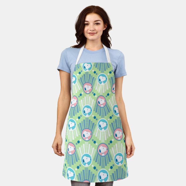 Tablier cacahuètes | Snoopy Mint Green Deco Dreams Motif (Porté)