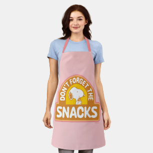 Tablier cacahuètes   Snoopy N'oubliez pas les snacks