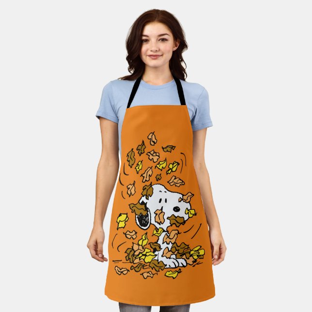 Tablier cacahuètes | Snoopy Pile de Feuilles (Porté)
