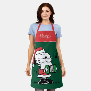 Tablier cacahuètes   Snoopy Santa Claus Accordian