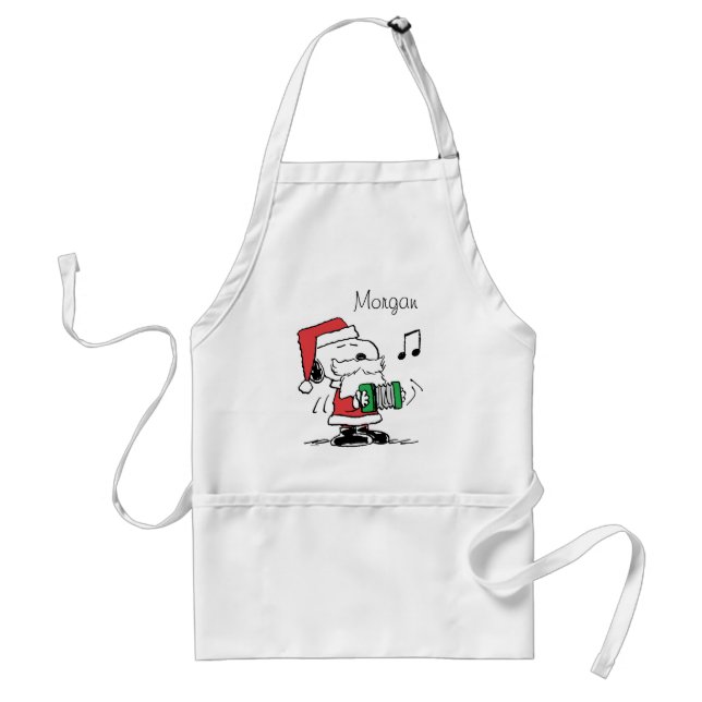 Tablier cacahuètes | Snoopy Santa Claus Accordian (Devant)