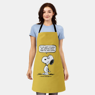 Tablier cacahuètes   Snoopy Vous ne pouvez pas regarder to