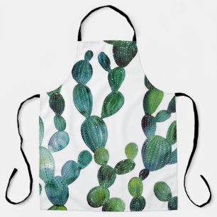 Tablier Cactus Craze : Tendance de l'aquarelle tropicale