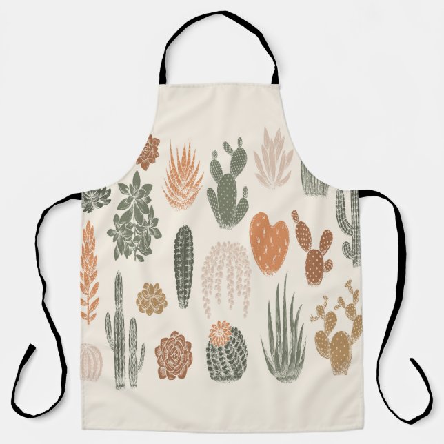 Tablier Cactus et succulent motif sans soudure (Recto)