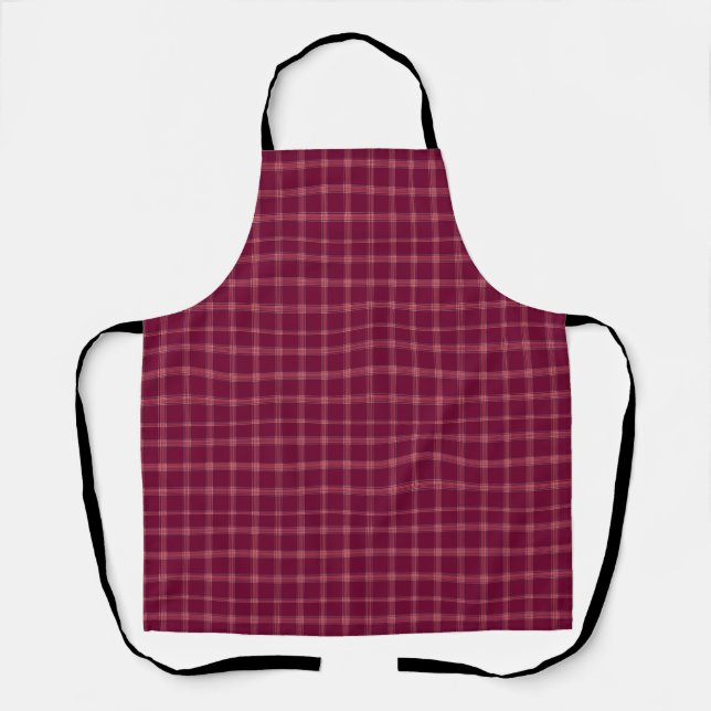 Tablier Cadeau à carreaux tartan Bourgogne Classique (Recto)