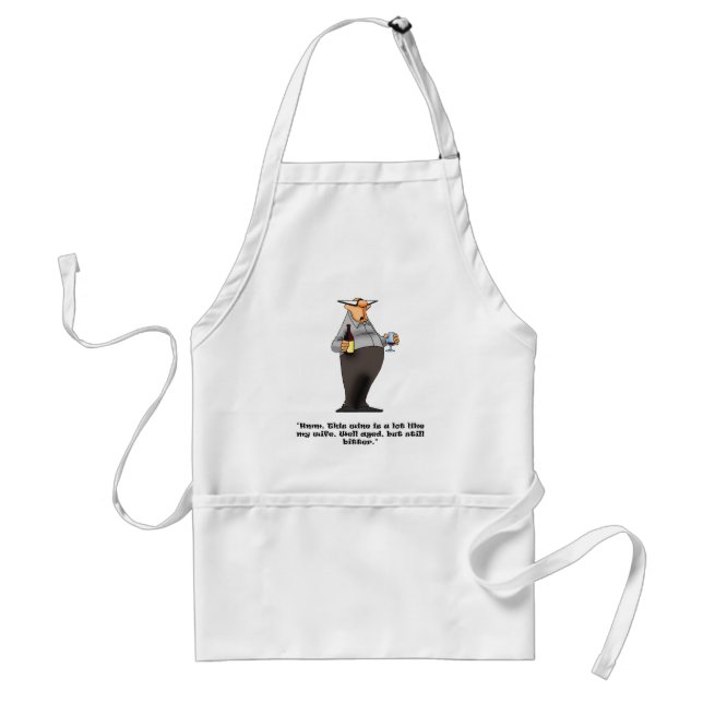 Tablier Cadeau Apron Humour Vin (Devant)