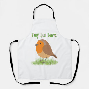 Tablier Cadeau avec un joli oiseau rouge-gorge