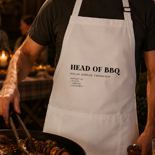 Tablier Cadeau BBQ drôle pour papa Chef du BBQ Fête des Pè