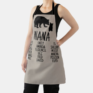 Tablier Cadeau customisé avec les noms de gamin Nana Bear