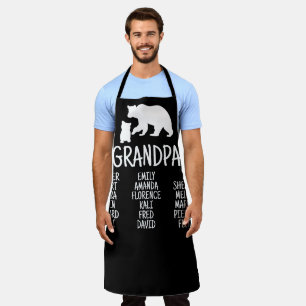 Tablier Cadeau customisé avec les noms de grand-enfant gra